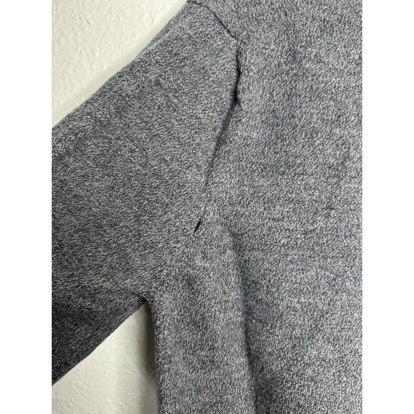 K+J2 Grey Pepper Merino Wool Sweater Mens Size XL Shawl Neck Gray *See Pics* - Picture 9 of 16